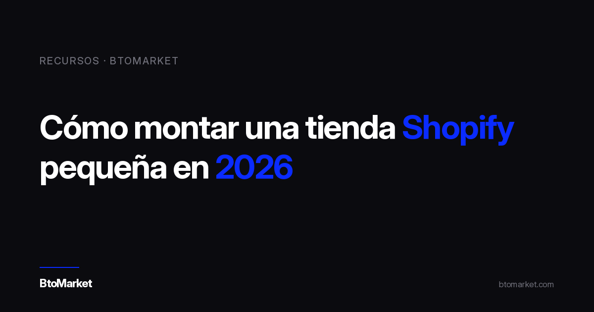 Portada del artículo: cómo montar una tienda Shopify pequeña en 2026Archivo creado, leyó un archivo