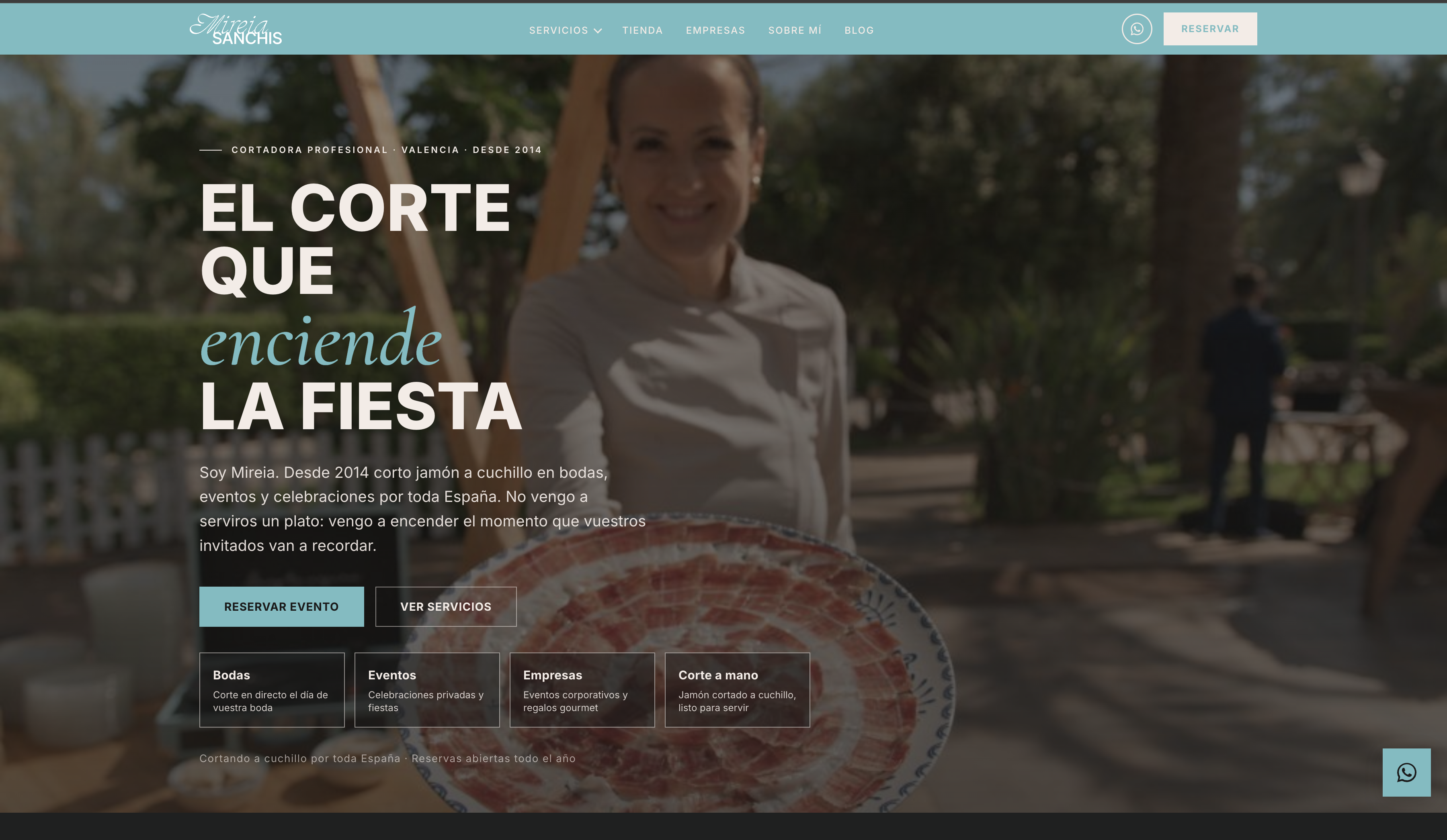 Web de mireiasanchis.com dentro de un navegador
